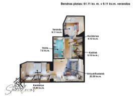 PARDUODAMAS 2 KAMBARIŲ BUTAS ŠILUTĖS R. SAV., MIESTALIŲ K. 8 5