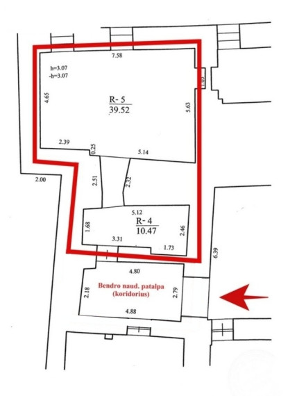 Parduodamos administracinės, kitos paskirties, paslaugų, prekybos patalpos Šv. Stepono g., Senamiestis, Vilniaus m., Vilniaus m. sav., 49.99 m2 ploto 20