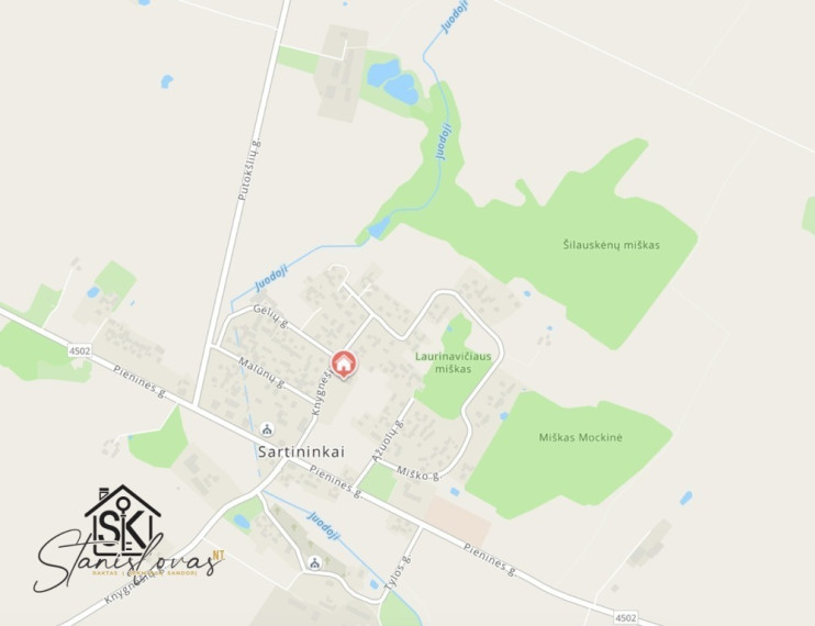 PARDUODAMAS ERDVUS NAMAS SU 43.65 ARŲ ŽEMĖS SKLYPU SARTININKŲ K., KNYGNEŠIŲ G. 6 22