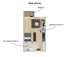 Nuomojamas butas Lietaus g., Lazdynėliai, Vilniaus m., Vilniaus m. sav., 32.25 m2 ploto, 1 kambariai 21