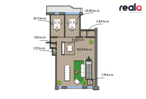 Nuomojamos patalpos Igno Šimulionio g., Karoliniškėse, Vilniuje, 162.8 kv.m ploto 12