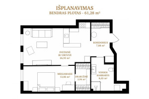 Parduodamas butas Šv. Stepono g., Naujamiestis, Vilniaus m., Vilniaus m. sav., 62 m2 ploto, 2 kambariai 18