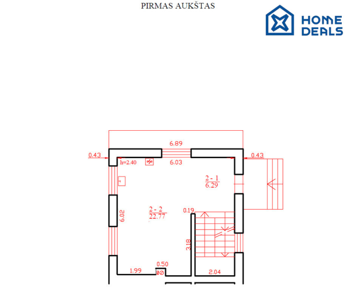Parduodamas namas Placio g., Karklės k., Klaipėdos r. sav., 91.61 m² ploto 3 kambariai 38