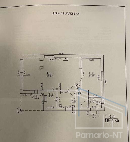 Parduodamas namas Lingių k., Klaipėdos r. sav., 69 m2 ploto, 1 aukštai 9