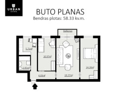 Parduodamas butas Birželio 23-iosios g., Naujamiestyje, Vilniuje, 58.33 kv.m ploto 17