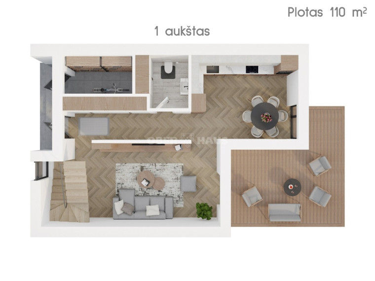 Parduodamas namas Žaibo g., Tauralaukis, Klaipėdos m., Klaipėdos m. sav., 110 m2 ploto, 2 aukštai 6