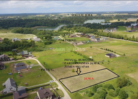 Parduodamas namų valdos paskirties sklypas Pievų g., Bubių k., Šiaulių r. sav., 24.98 a ploto