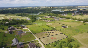 Parduodamas namų valdos paskirties sklypas Pievų g., Bubių k., Šiaulių r. sav., 24.98 a ploto 1