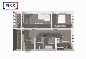 Nuomojamas butas Ašigalio g., Eiguliai, Kauno m., Kauno m. sav., 51 m² ploto 2 kambariai 12