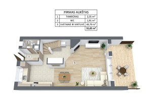 Parduodamas namas Šaltalankių g., Klevinės vs., Vilniaus r. sav., 134.72 m2 ploto, 3 aukštai 15