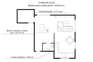 Parduodamas namas Pakupečių g., Didžiasalio k., Vilniaus r. sav., 113.37 m2 ploto, 2 aukštai 18