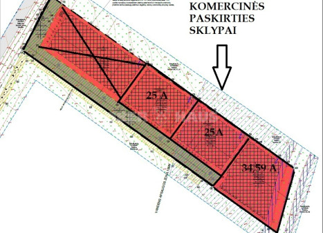 Parduodamas komercinės paskirties sklypas Medinupelio g., Paitaičių k., Šiaulių r. sav., 25 a ploto
