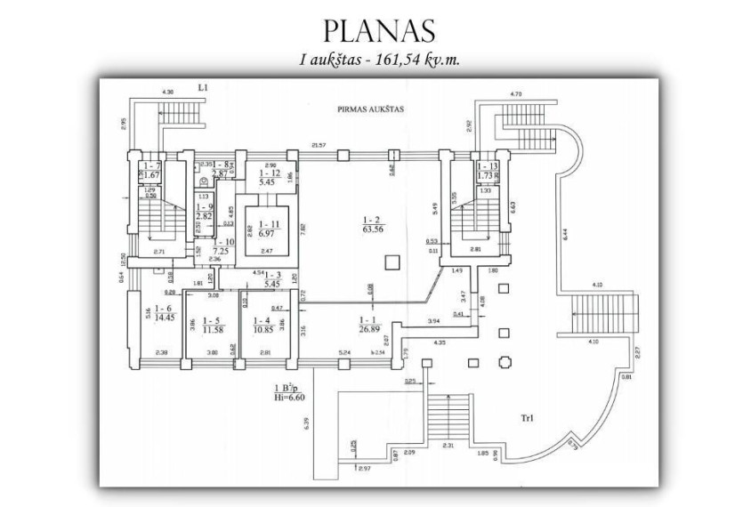 Parduodamos administracinės, paslaugų, prekybos patalpos Alberto Jauniškio g., Molėtų m., Molėtų r. sav., 560.15 m2 ploto 5