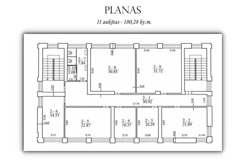 Parduodamos administracinės, paslaugų, prekybos patalpos Alberto Jauniškio g., Molėtų m., Molėtų r. sav., 560.15 m2 ploto 15