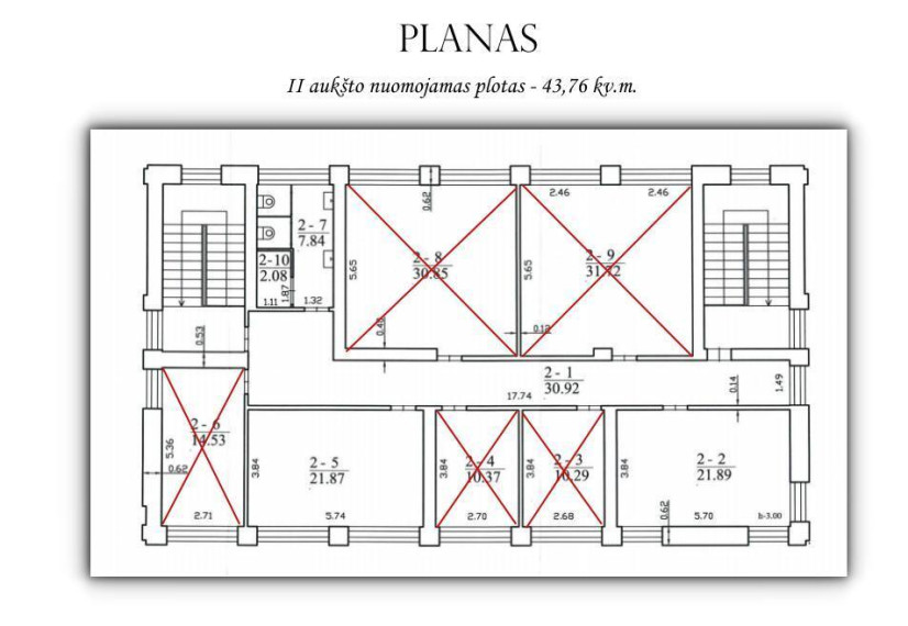 Nuomojamos administracinės, paslaugų, prekybos patalpos Alberto Jauniškio g., Molėtų m., Molėtų r. sav., 21.87 m2 ploto 14
