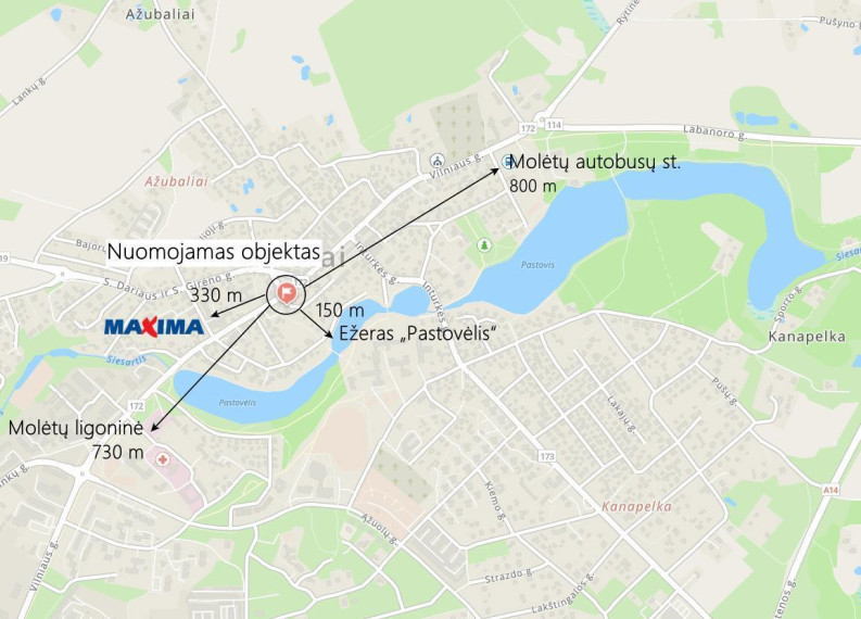 Nuomojamos administracinės, paslaugų, prekybos patalpos Alberto Jauniškio g., Molėtų m., Molėtų r. sav., 21.87 m2 ploto 26