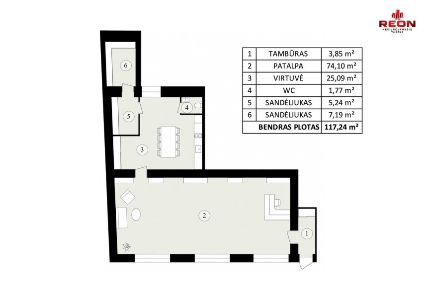 Nuomojamos prekybos patalpos Kalvarijų g., Šnipiškės, Vilniaus m., Vilniaus m. sav., 117 m2 ploto 2