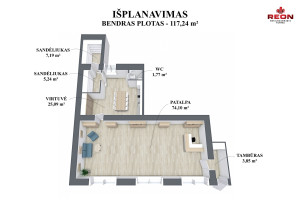 Nuomojamos prekybos patalpos Kalvarijų g., Šnipiškės, Vilniaus m., Vilniaus m. sav., 117 m2 ploto 3
