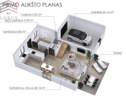 Parduodamas namas Raudondvario k., Vilniaus r. sav., 145 m2 ploto, 2 aukštai 3