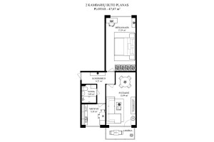 Parduodamas butas Žirmūnų g., Žirmūnai, Vilniaus m., Vilniaus m. sav., 47.67 m2 ploto, 2 kambariai 17