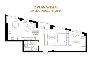 Parduodamas butas Lvivo g., Šnipiškės, Vilniaus m., Vilniaus m. sav., 57 m2 ploto, 3 kambariai 23