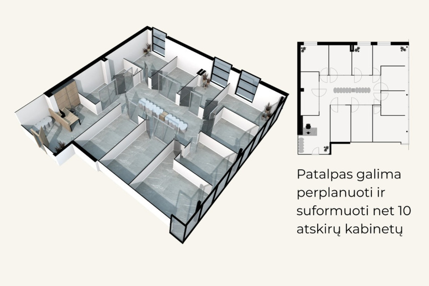 Parduodamos administracinės, paslaugų, prekybos patalpos H. Manto g., Centras, Klaipėdos m., Klaipėdos m. sav., 144.02 m2 ploto 19