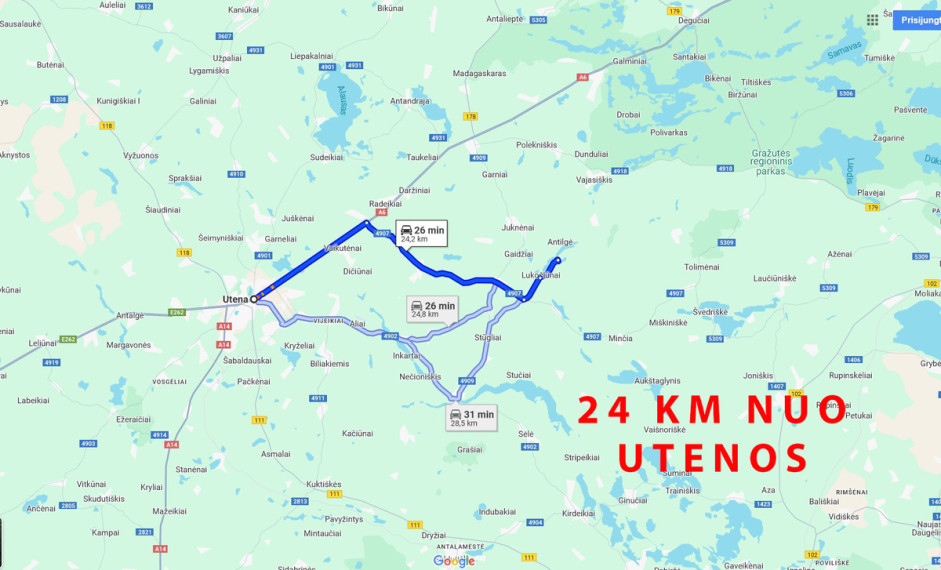 Parduodamas  sklypas Brinkliškių k., Utenos r. sav., 132 a ploto 9