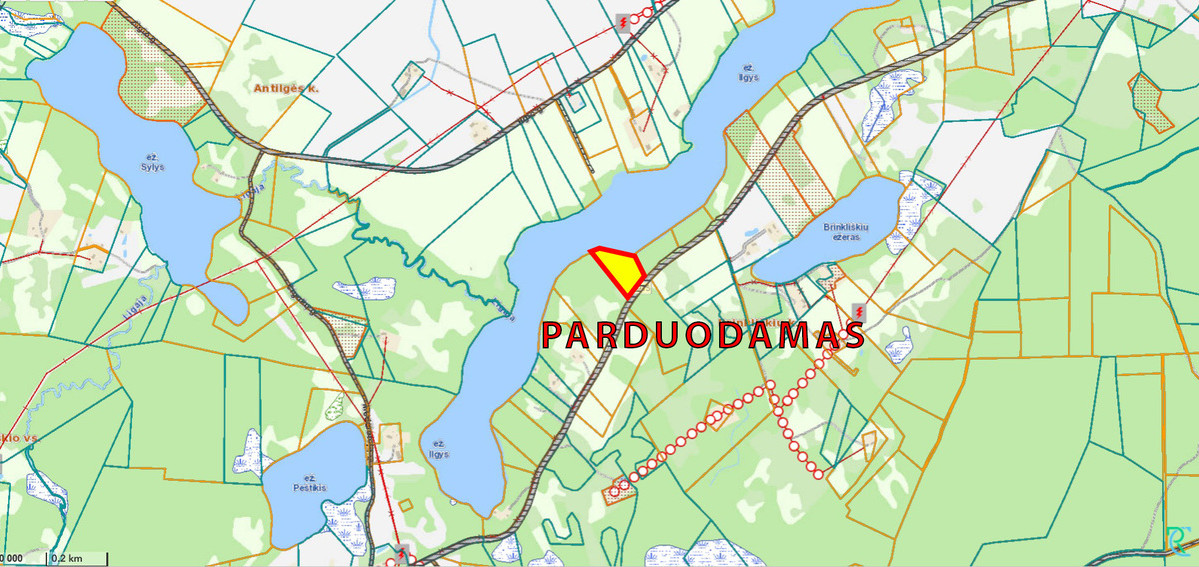 Parduodamas  sklypas Brinkliškių k., Utenos r. sav., 132 a ploto 16