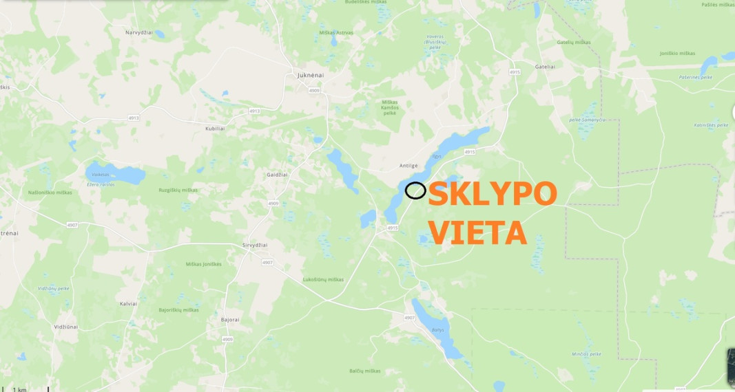 Parduodamas  sklypas Brinkliškių k., Utenos r. sav., 132 a ploto 17