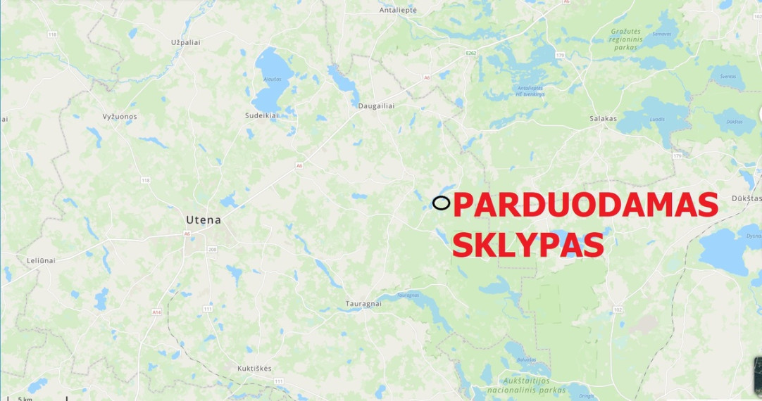 Parduodamas  sklypas Brinkliškių k., Utenos r. sav., 132 a ploto 18
