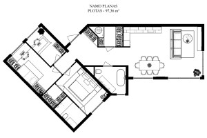 Parduodamas namas Vilniaus r. sav., Didžiasalio k., Kalvos g., 97 m2 ploto, 1 aukštai 21