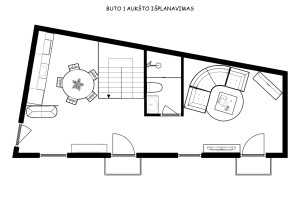Nuomojamas butas Gaono g., Senamiestis, Vilniaus m., Vilniaus m. sav., 80 m2 ploto, 3 kambariai 25