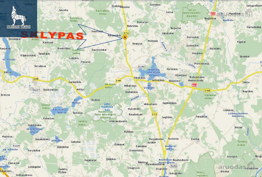 Parduodamas kitos paskirties sklypas Paberžės g., Pikeliškių k., Vilniaus r. sav., 84.81 a ploto 5