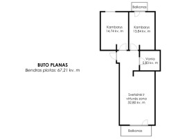 Parduodamas butas Fabijoniškių g., Fabijoniškės, Vilniaus m., Vilniaus m. sav., 67.21 m2 ploto, 3 kambariai 28