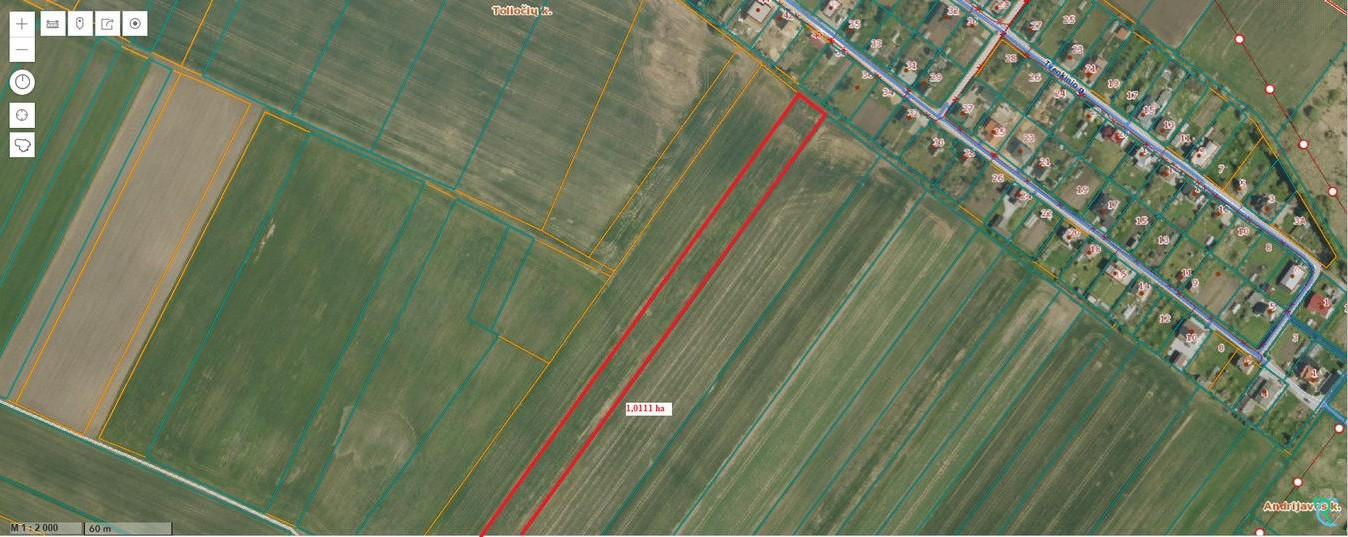 Parduodamas sklypas Voveriškių k., Šiaulių r. sav., 101.11 a ploto 3
