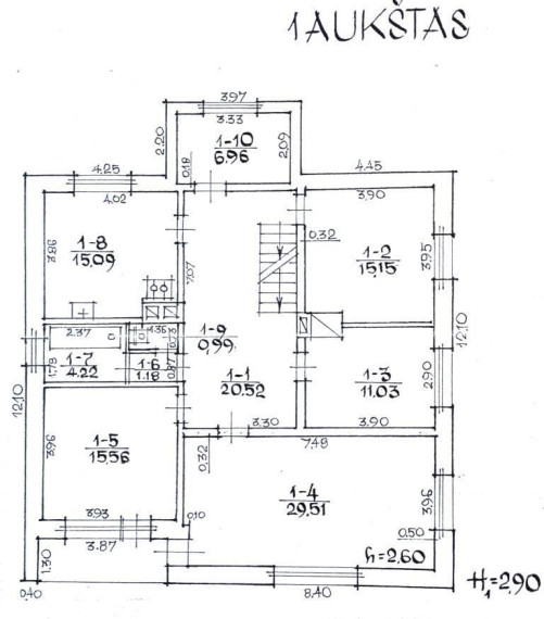Parduodamas namas Alėjos g., Leipalingio mstl., Druskininkų sav., 244.41 m2 ploto, 1 aukštai 33
