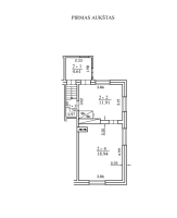 Parduodamas butas Draugystės g., Žarėnų k., Šiaulių r. sav., 36.96 m² ploto 2 kambariai 11