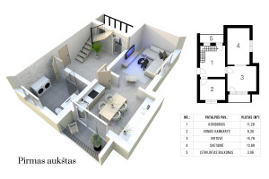 Parduodamas butas Pakalnės g., Lampėdžiai, Kauno m., Kauno m. sav., 98.02 m² ploto 4 kambariai 20