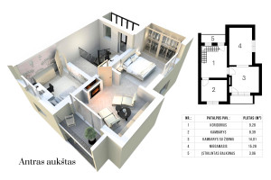 Parduodamas butas Pakalnės g., Lampėdžiai, Kauno m., Kauno m. sav., 98.02 m² ploto 4 kambariai 21