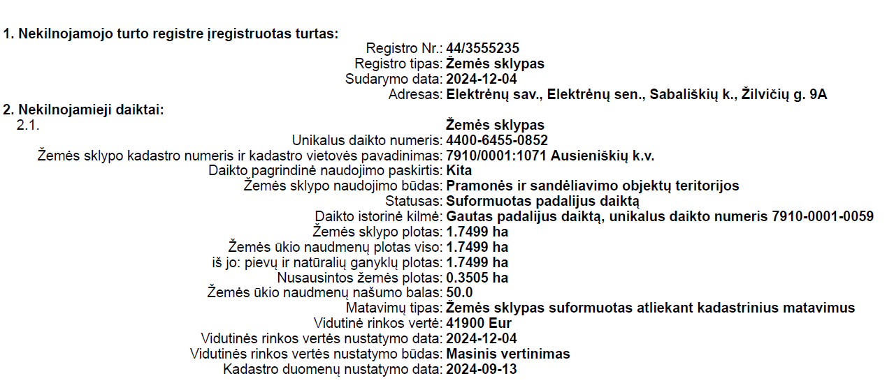 Parduodamas sklypas Žilvičių g., Sabališkių k., Elektrėnų sav., 350 a ploto 10