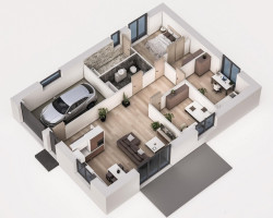 Parduodamas namas Klemiškės II k., Klaipėdos r. sav., 120 m2 ploto, 1 aukštai 3
