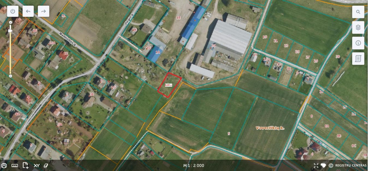 Parduodamas sklypas Voveriškių k., Šiaulių r. sav., 8 a ploto 4