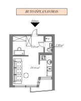 Parduodamas butas Skroblų g., Vilkpėdė, Vilniaus m., Vilniaus m. sav., 25.08 m2 ploto, 1 kambariai 17