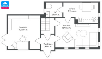 Parduodamas namas Darželio g., Ukmergės m., Ukmergės r. sav., 51.27 m2 ploto, 1 aukštai 21
