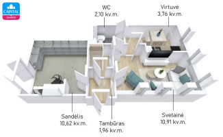 Parduodamas namas Darželio g., Ukmergės m., Ukmergės r. sav., 51.27 m2 ploto, 1 aukštai 22