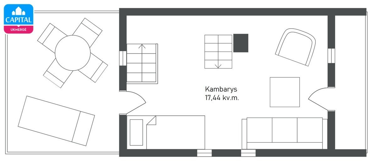 Parduodamas namas Darželio g., Ukmergės m., Ukmergės r. sav., 51.27 m2 ploto, 1 aukštai 23