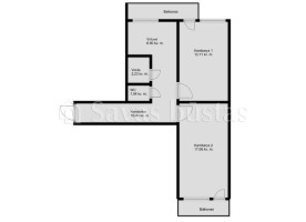 Parduodamas butas Mažeikių r. sav., Mažeikių m., Žemaitijos, 51.36 m2 ploto, 2 kambariai 15