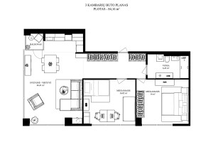 Parduodamas butas Žirmūnų g., Žirmūnai, Vilniaus m., Vilniaus m. sav., 84.16 m2 ploto, 3 kambariai 24