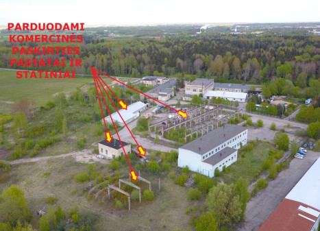 Parduodamos gamybinės, sandėliavimo patalpos Alyvų g., Kutiškių k., Radviliškio r. sav., 1189.75 m2 ploto