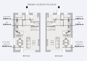 Parduodamas namas Kanuto Rusecko g., Aukštieji Paneriai, Vilniaus m., Vilniaus m. sav., 102.37 m2 ploto, 2 aukštai 3